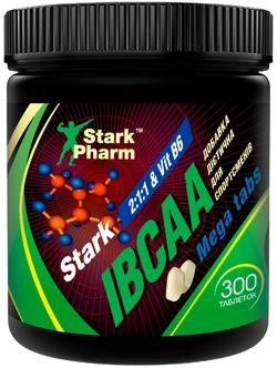 Аминокислоты Stark Pharm - IBCAA 2-1-1 & B6 Mega tabs (300 таблеток)
