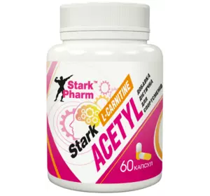 Жиросжигатель Ацетил l-карнитин Stark Pharm - Acetyl L-Carnitine 500 мг (60 капсул) ALCAR